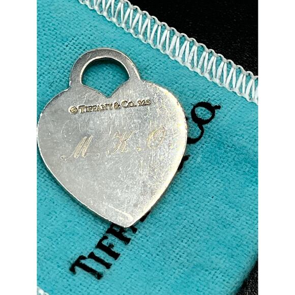 Authentic Tiffany & Co. Sterling Silver Please Return To Tiffany Heart Pendant - Picture 2 of 8